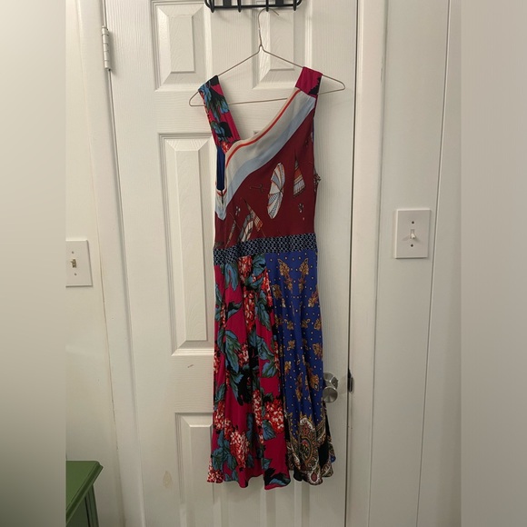 ANTHROPOLOGIE Moulinette Soeurs Size US 2 Asymmetrical Mixed Print Dress - Picture 6 of 8